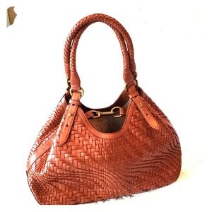 Cole Haan Genevieve Woven Leather Purse